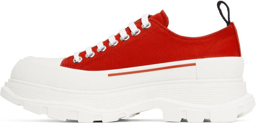 Alexander McQueen Red Tread Slick Sneakers