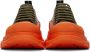 Alexander McQueen SSENSE Exclusive Green & Orange Tread Slick Low Sneakers - Thumbnail 2