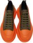 Alexander McQueen SSENSE Exclusive Green & Orange Tread Slick Low Sneakers - Thumbnail 5