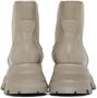 Alexander McQueen Taupe Leather Ankle Boots - Thumbnail 2