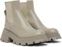 Alexander McQueen Taupe Leather Ankle Boots - Thumbnail 4