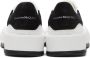 Alexander McQueen White & Black Deck Plimsoll Sneakers - Thumbnail 4