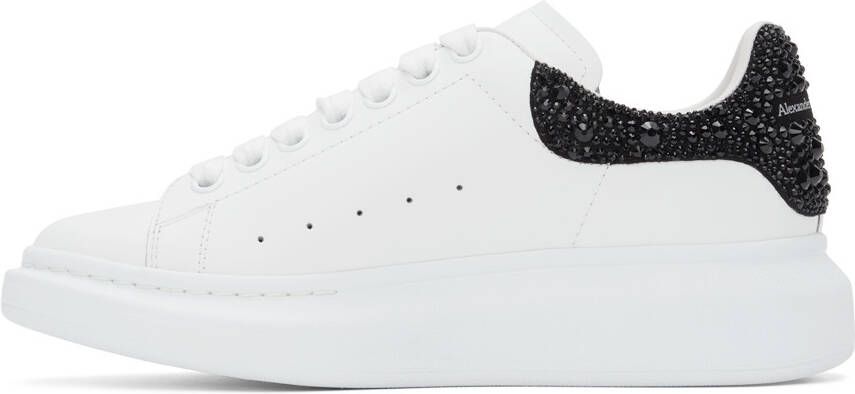 Alexander McQueen White & Black Embellished Oversized Sneakers