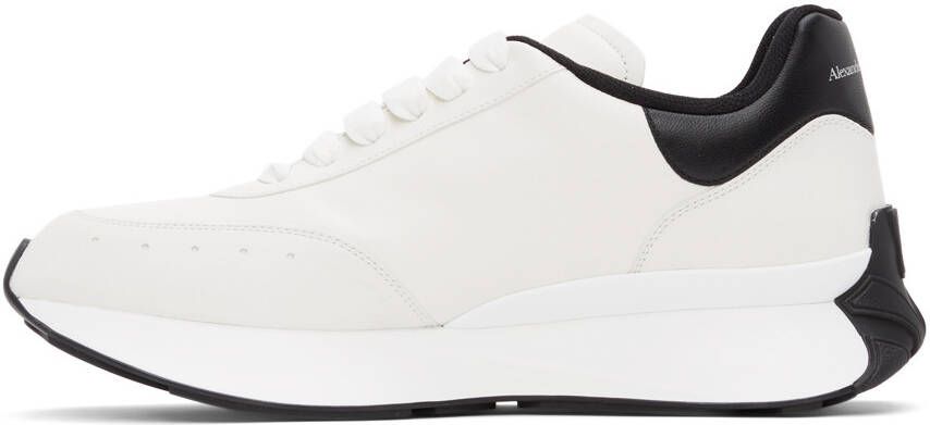 Alexander McQueen White & Black Sprint Sneakers