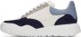 Alexander McQueen White & Blue Court Sneakers - Thumbnail 3