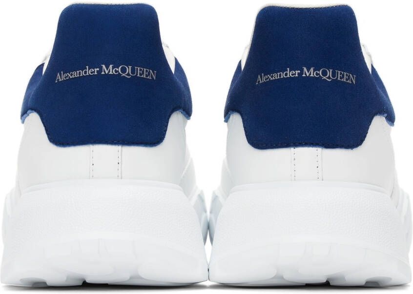 Alexander McQueen White & Blue New Court Sneakers