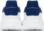 Alexander McQueen White & Blue New Court Sneakers - Thumbnail 4
