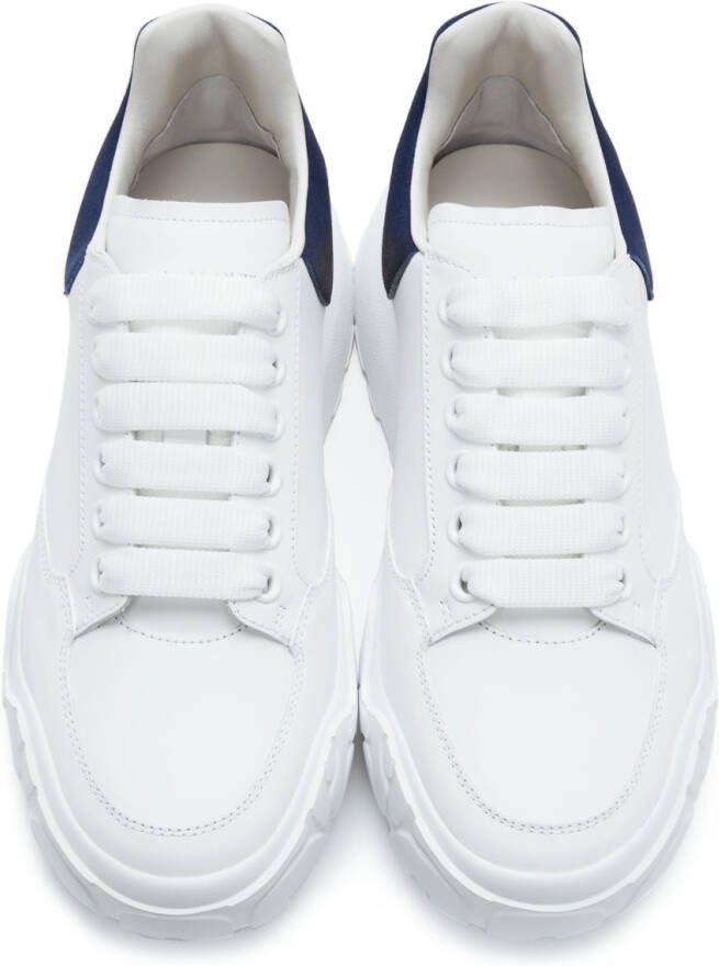 Alexander McQueen White & Blue New Court Sneakers