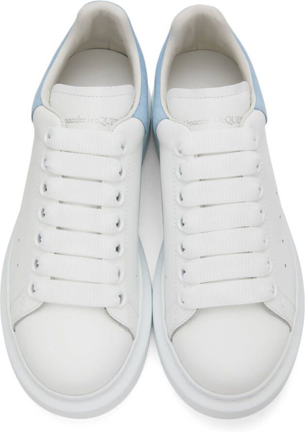 Alexander McQueen White & Blue Oversized Sneakers