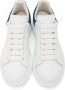 Alexander McQueen White & Blue Oversized Sneakers - Thumbnail 5