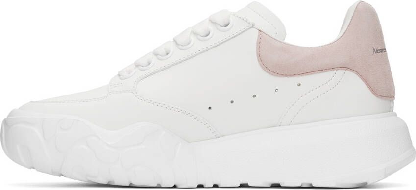 Alexander McQueen White & Pink Court Sneakers