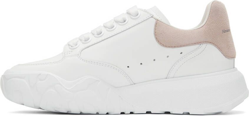 Alexander McQueen White & Pink Court Trainer Sneakers