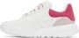 Alexander McQueen White & Pink Court Trainer Sneakers - Thumbnail 3
