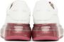 Alexander McQueen White & Pink Glitter Oversized Sneakers - Thumbnail 4