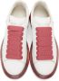 Alexander McQueen White & Pink Glitter Oversized Sneakers - Thumbnail 5