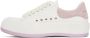 Alexander McQueen White & Purple Deck Lace Plimsoll Sneakers - Thumbnail 3