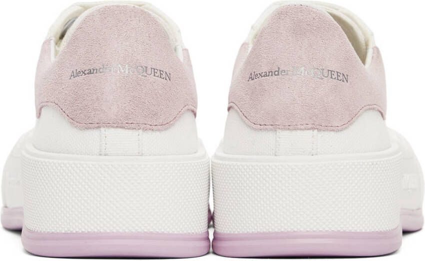 Alexander McQueen White & Purple Deck Lace Plimsoll Sneakers