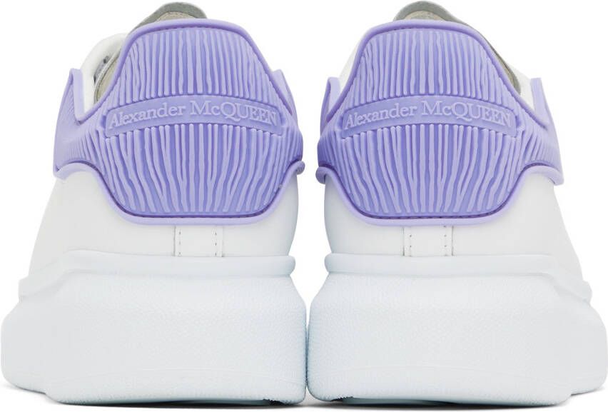 Alexander McQueen White & Purple Oversized Sneakers