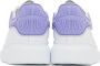 Alexander McQueen White & Purple Oversized Sneakers - Thumbnail 2