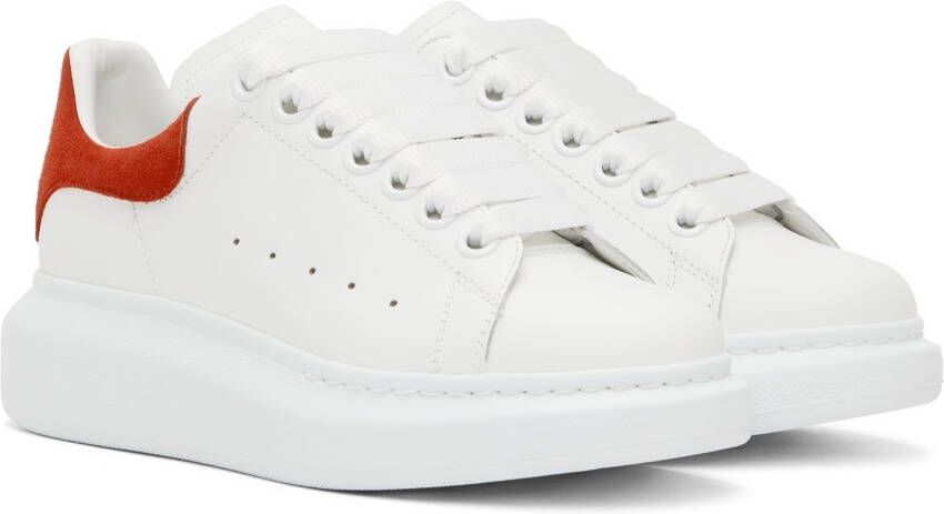 Alexander McQueen White & Red Oversized Sneakers