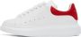 Alexander McQueen White & Red Oversized Sneakers - Thumbnail 3