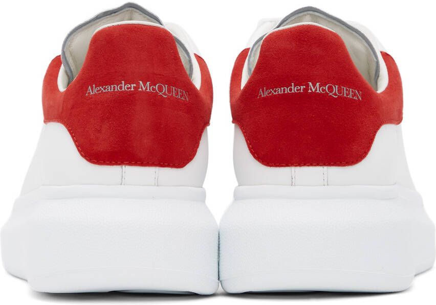 Alexander McQueen White & Red Oversized Sneakers