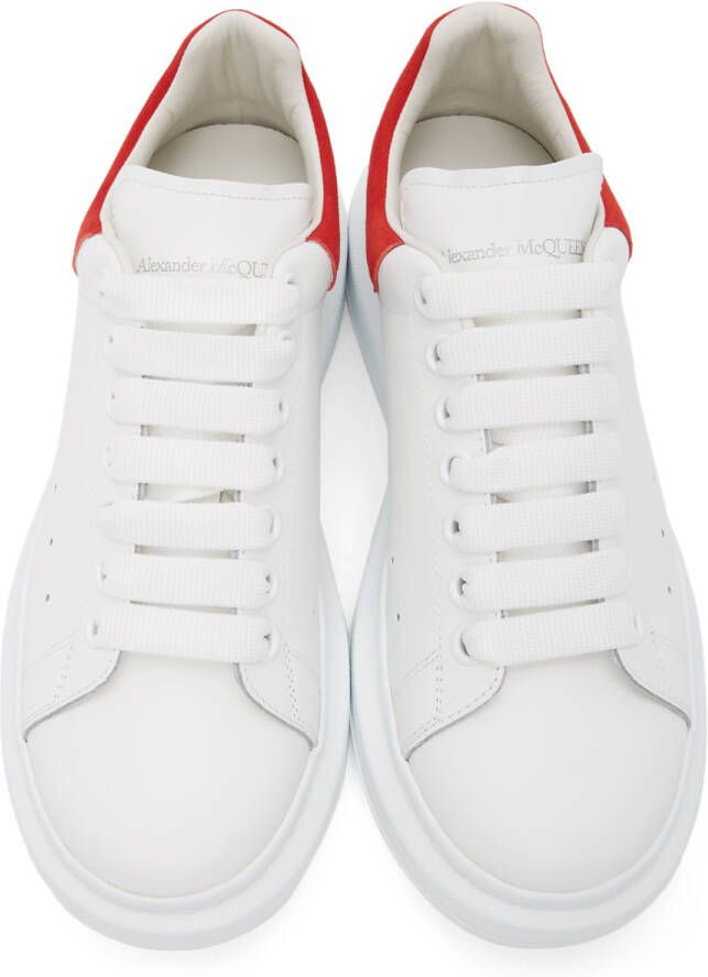 Alexander McQueen White & Red Oversized Sneakers