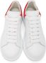 Alexander McQueen White & Red Oversized Sneakers - Thumbnail 5