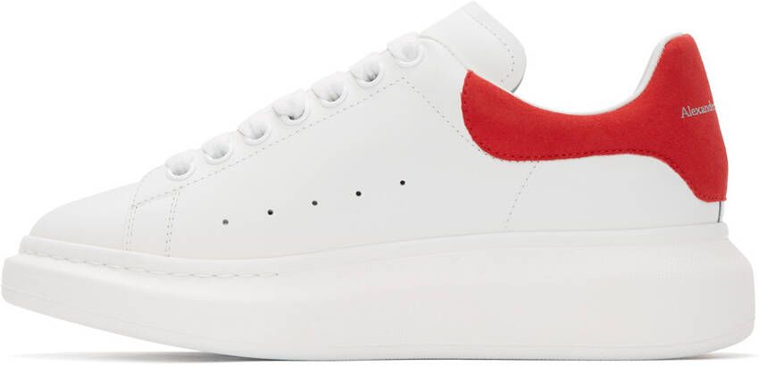 Alexander McQueen White & Red Oversized Sneakers