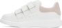 Alexander McQueen White & Taupe Oversized Velcro Sneakers - Thumbnail 3