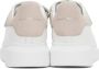 Alexander McQueen White & Taupe Oversized Velcro Sneakers - Thumbnail 4