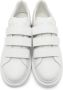 Alexander McQueen White & Taupe Oversized Velcro Sneakers - Thumbnail 5