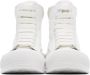 Alexander McQueen White Deck Plimsoll High-Top Sneakers - Thumbnail 2