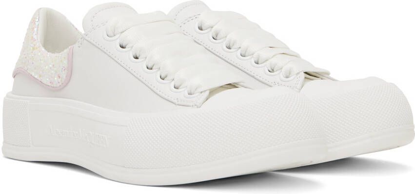 Alexander McQueen White Deck Plimsoll Sneakers