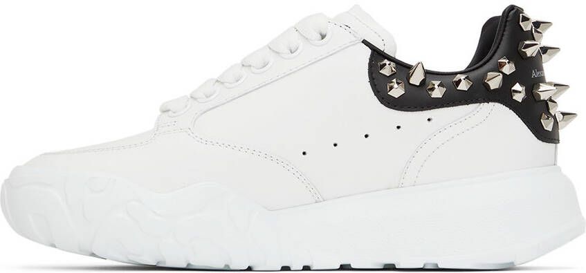 Alexander McQueen White Leather Court Sneakers