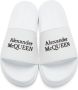 Alexander McQueen White Logo Pool Slides - Thumbnail 4