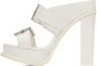 Alexander McQueen White Platform Buckle Heeled Sandals - Thumbnail 3