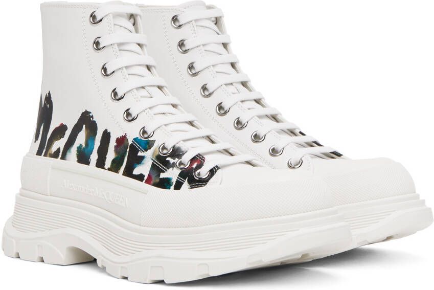 Alexander McQueen White Printed Sneakers