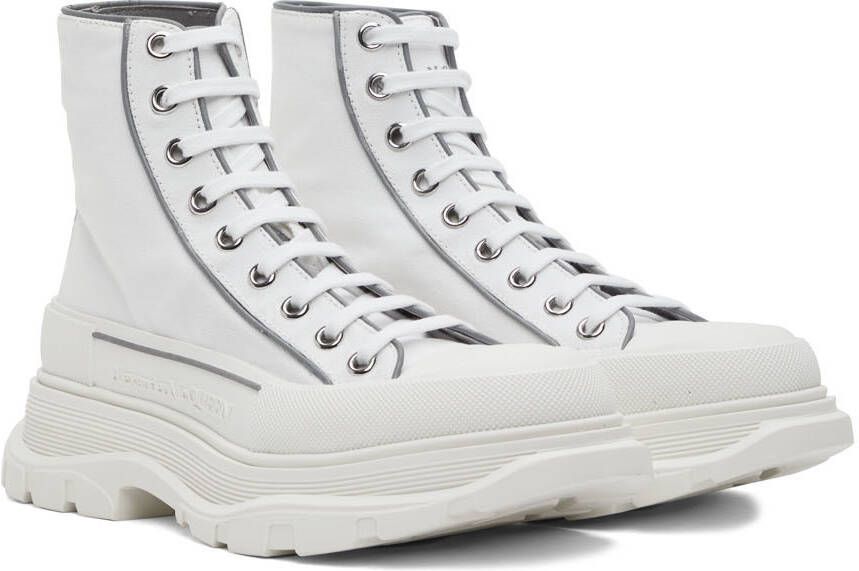 Alexander McQueen White Tread Slick High Sneakers