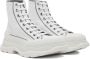 Alexander McQueen White Tread Slick High Sneakers - Thumbnail 4