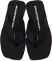 Alexander Wang Black AW Nylon Logo Flat Sandals - Thumbnail 10
