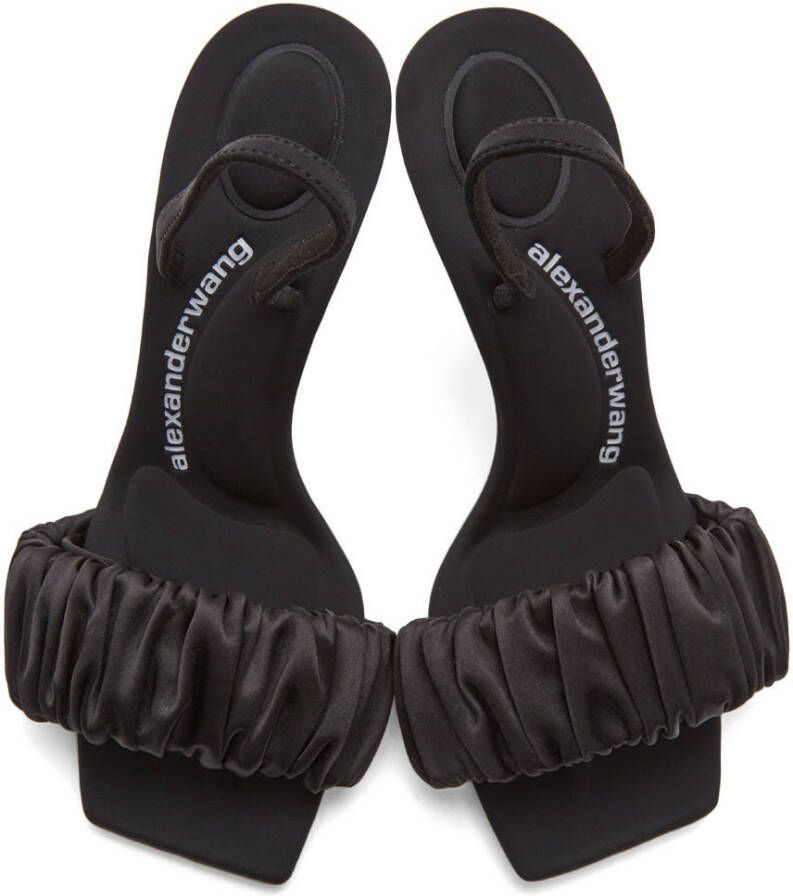 Alexander Wang Black Scrunchie Julie Heeled Sandals
