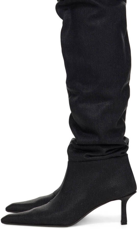 Alexander Wang Gray Viola Denim Boots