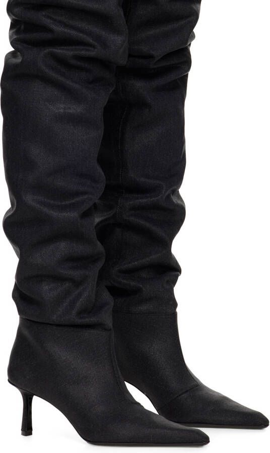 Alexander Wang Gray Viola Denim Boots