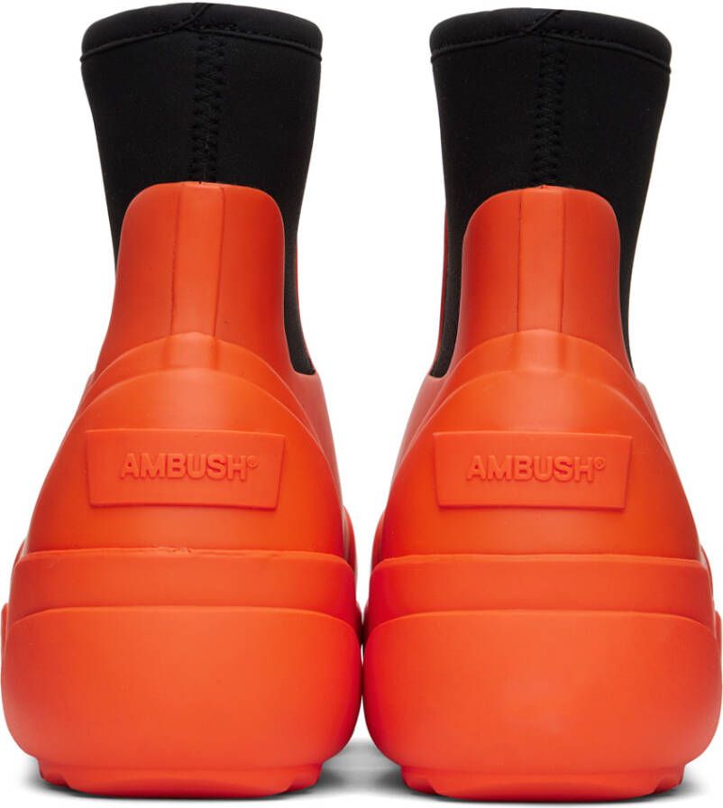 AMBUSH Orange Rubber Boots