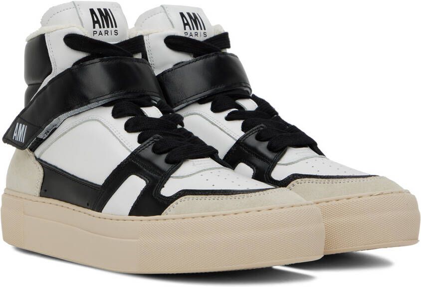 AMI Alexandre Mattiussi Black & White ADC High Top Sneakers