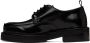 AMI Paris square-toe brushed leather derby shoes Black - Thumbnail 7