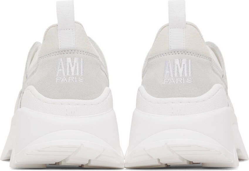 AMI Alexandre Mattiussi White Lucky 9 Sneakers