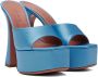 Amina Muaddi Blue Dalida Heeled Sandals - Thumbnail 4