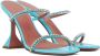 Amina Muaddi Blue Gilda Slipper 95 Heeled Sandals - Thumbnail 4